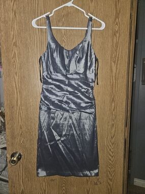 Fiesta Shimmery Silver Cocktail Dress